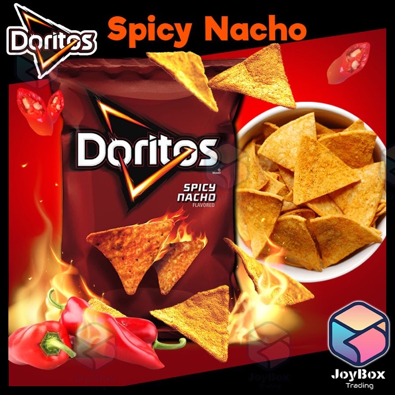 Doritos Tortilla Chips Spicy Nacho Flavour 198.4g | Shopee Malaysia