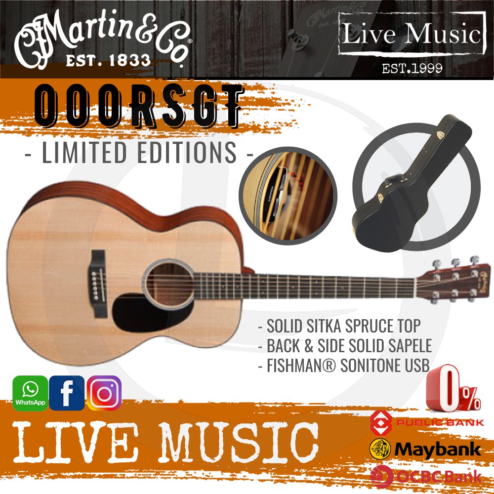 Martin 000RSGT Limited Edition Acoustic-Electric Guitar with Case (000-RSGT/000  RSGT) | Shopee Malaysia
