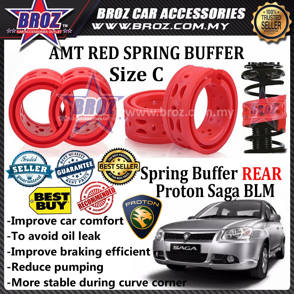 Proton Saga Blm Oem Rear B Type Car Shock Absorber Spring Buffer Red Shopee Malaysia