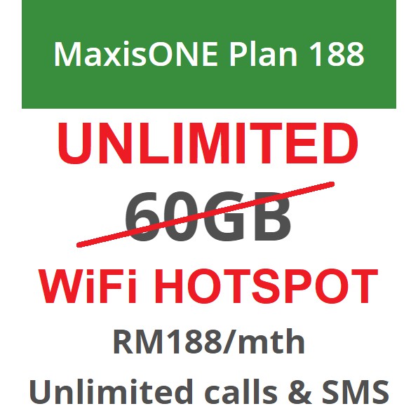 Maxis Postpaid Infinite Unlimited Internet Data Wifi Hotspot