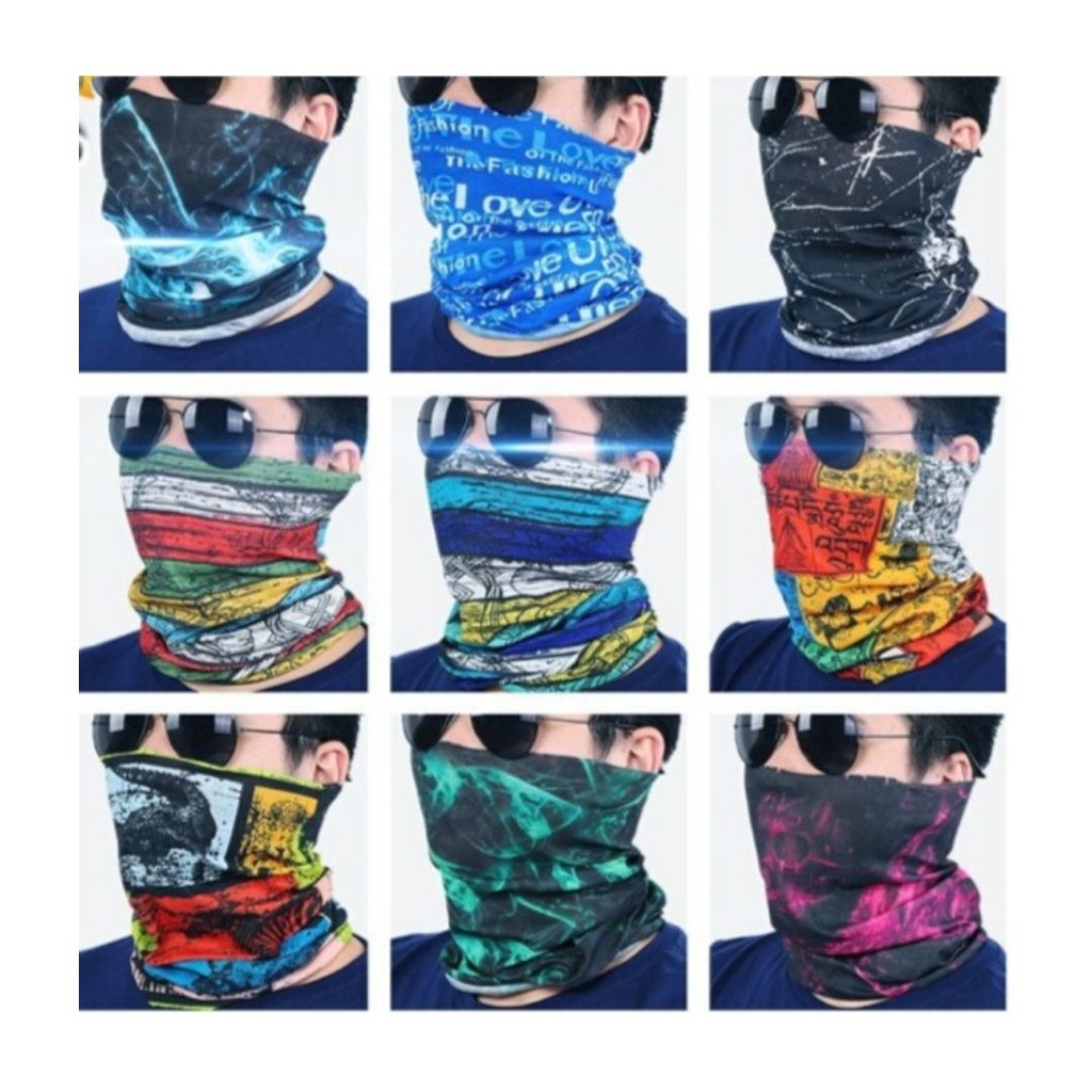 Scarf Bandana Topeng Pancing Microfiber Polyester Multi-functional Wrap ...