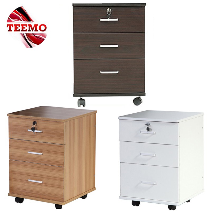 Ready Stock Teemo 3 Tier Office File Cabinet Lock Drawer File