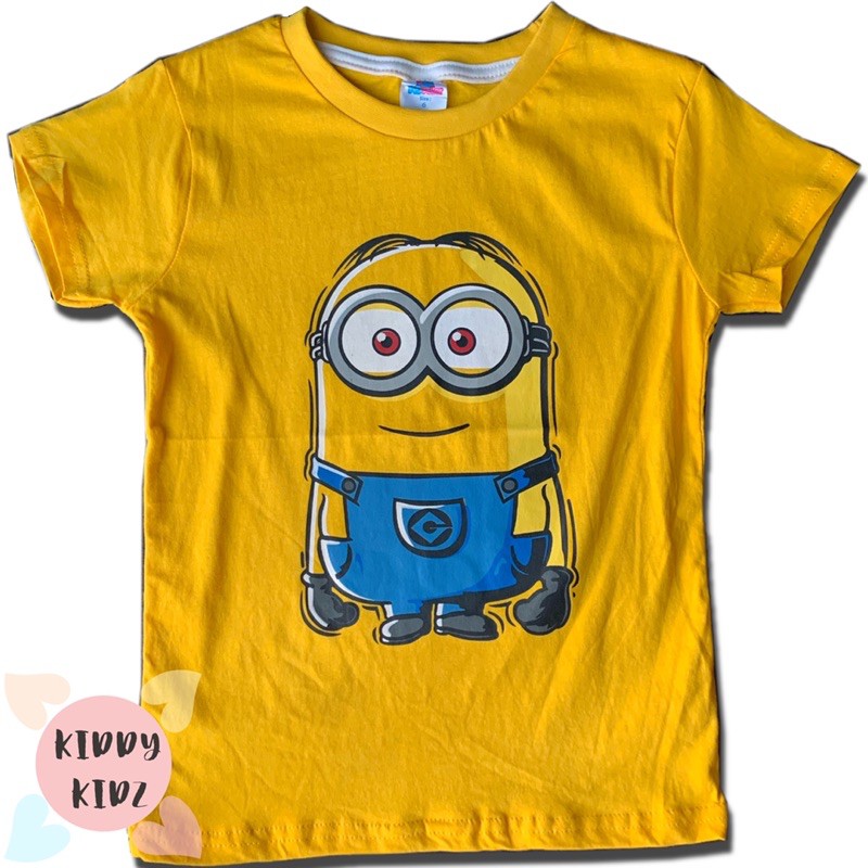 Limited Yellow Minion T Shirt 1 12y Boy 100 Cotton Rs Shopee Malaysia - minion t shirt roblox