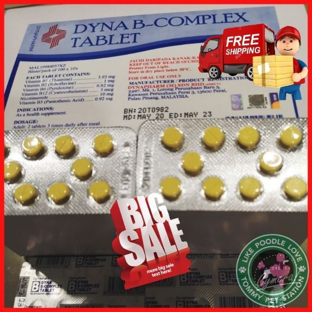 VITAMIN B COMPLEX TABLET FOR ENERGY BLOOD CIRCULATION BURN FAT Shopee