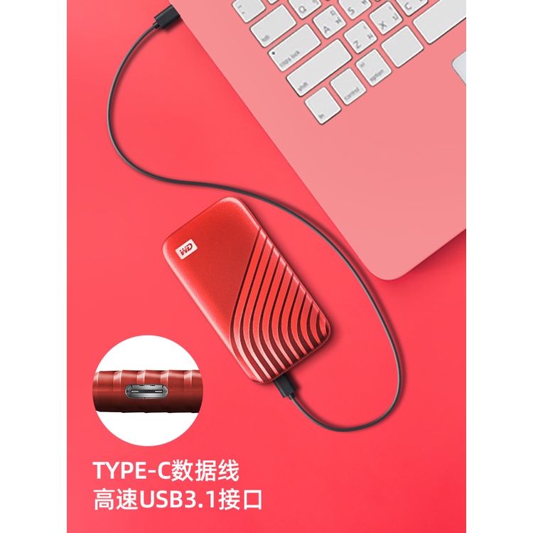 Discount 【Brand Drop】WDWestern Data SSDSolid State Mobile Hard Disk1t Encryption High SpeedNWMeExternalTypeCto Phone and