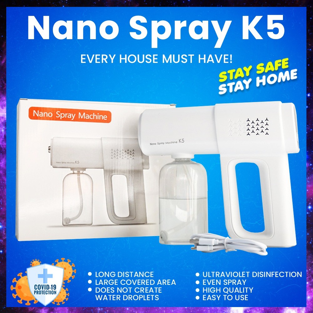 Local Malaysia Store Nano k5 Spray Gun Kills Germs Air Purification