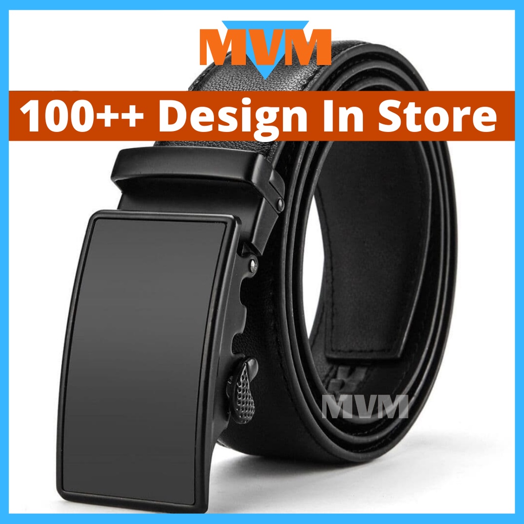 [Malaysia Stock] Men's Leather Automatic Belt For Men Business Wear Gift Halal leather men's belt