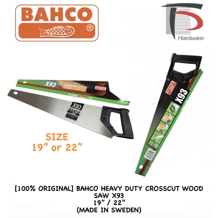 [100 ORIGINAL] BAHCO HEAVY DUTY CROSSCUT WOOD SAW X93 (MADE IN SWEDEN