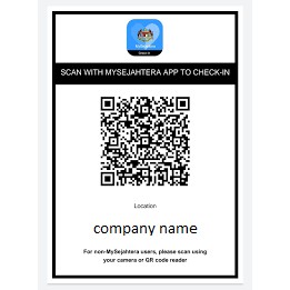 Mysejahtera Qr Code A4 Size With Laminating