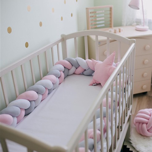 braided baby bed bumper