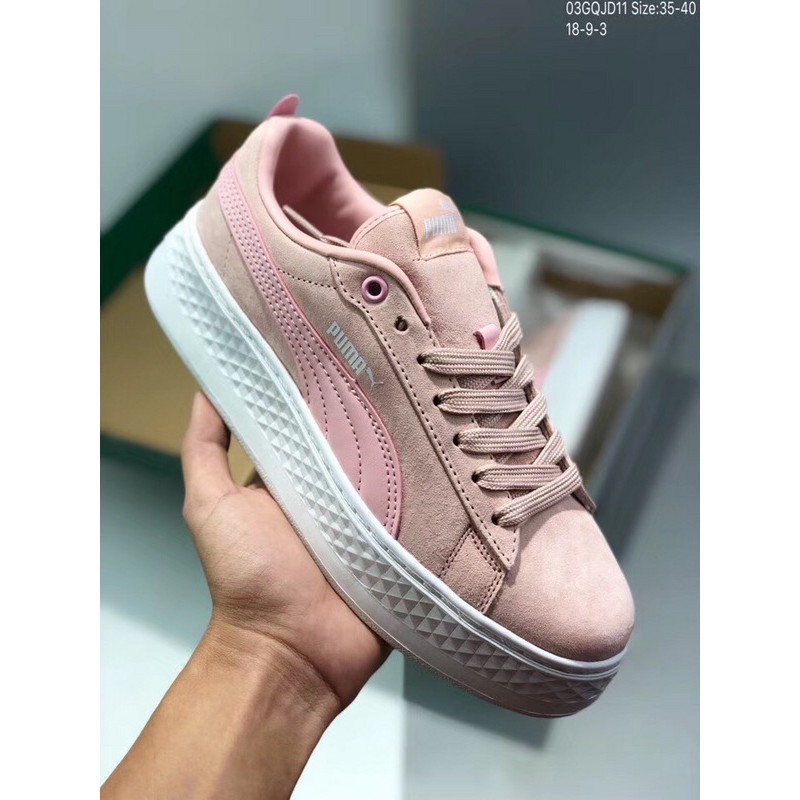 puma smash platform pink