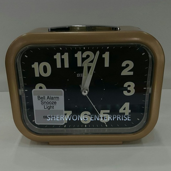 Seiko QHK026S LumiBrite Bell Alarm Clock Silver 