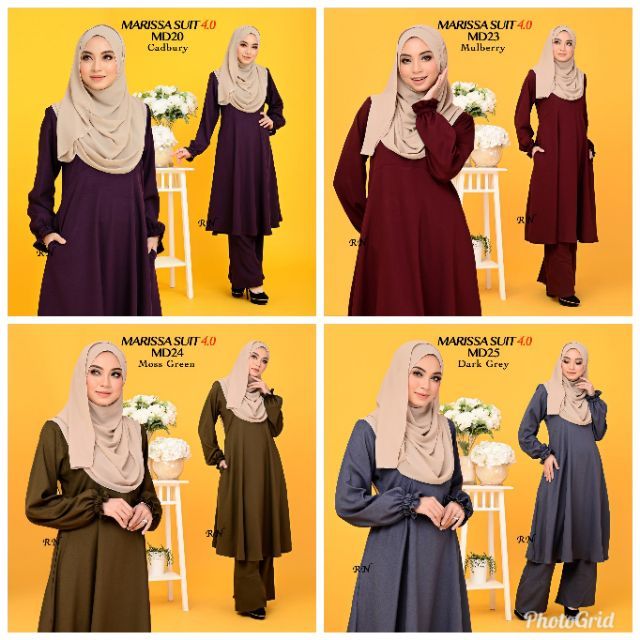 Baju Suit Muslimah Marissa / Suit Umrah Haji | Shopee Malaysia