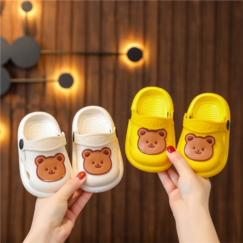 1-3 Years Old Baby Shoes Summer Cute Bear Infant Shoes Soft Non-slip Sandals