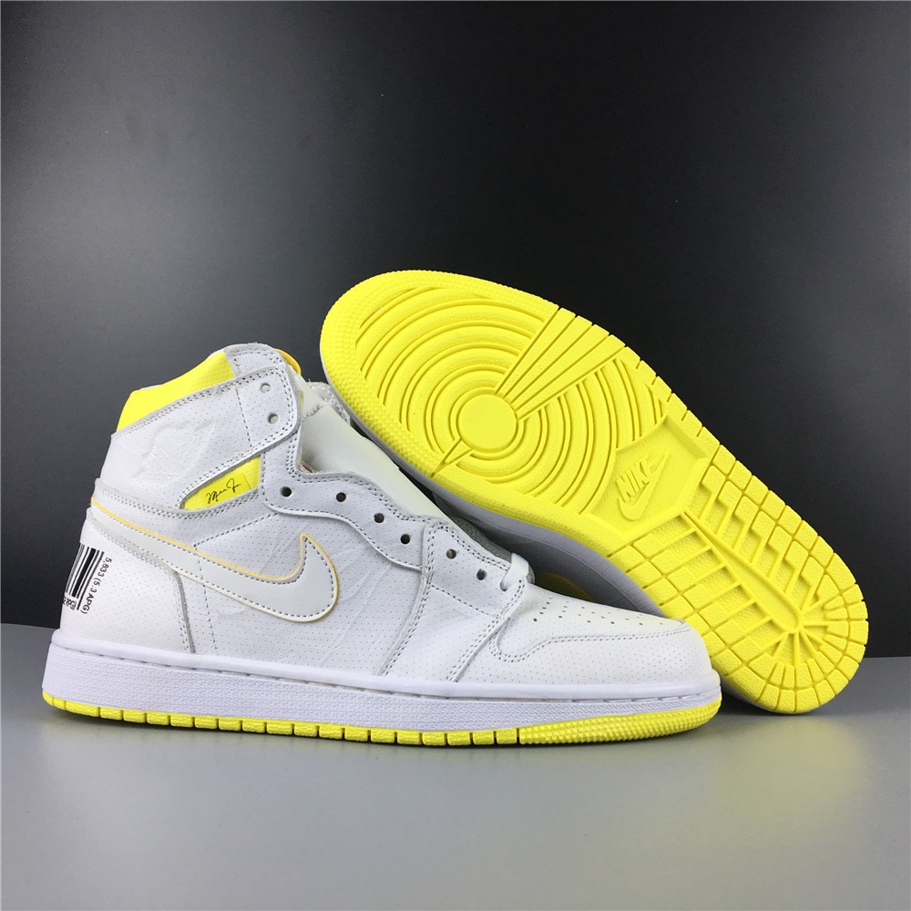 white and yellow air jordans