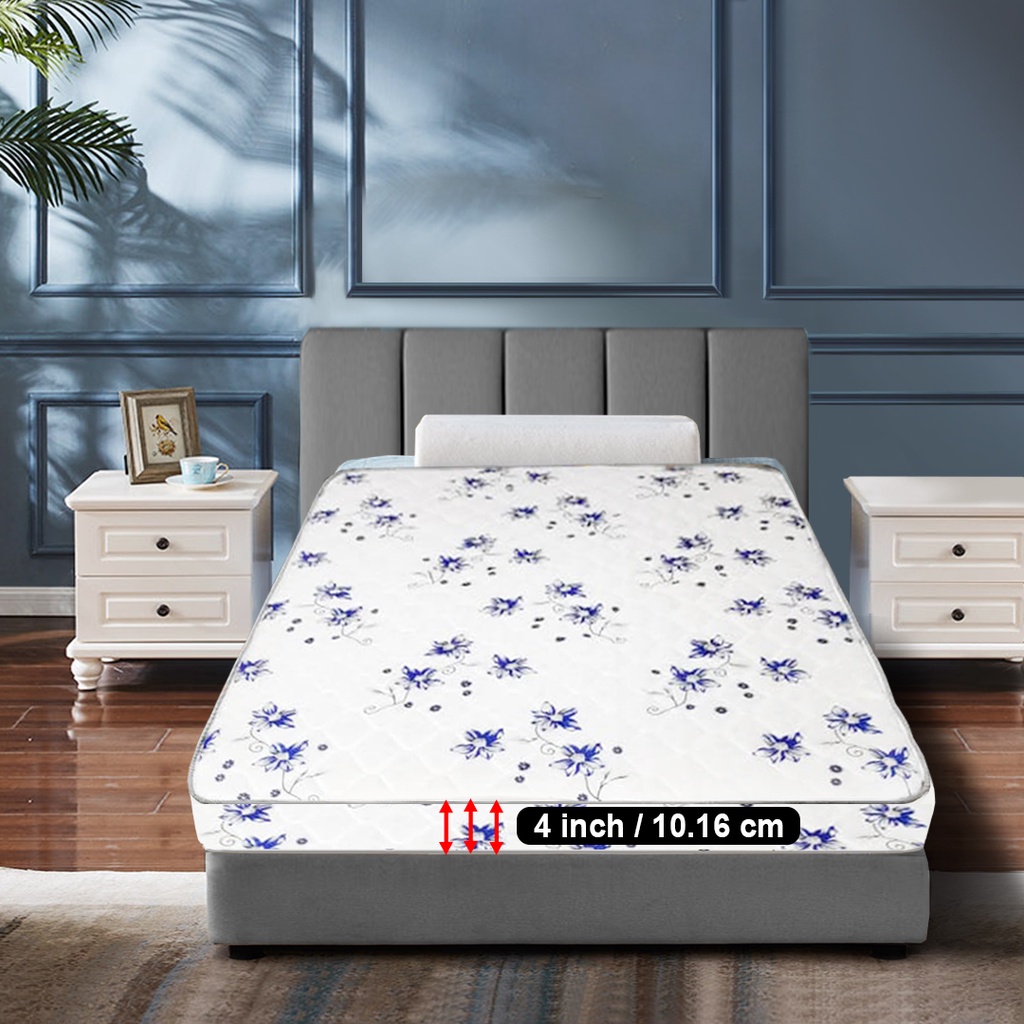 FINSSO: 4INCH BLUE FLOWER MATTRESS