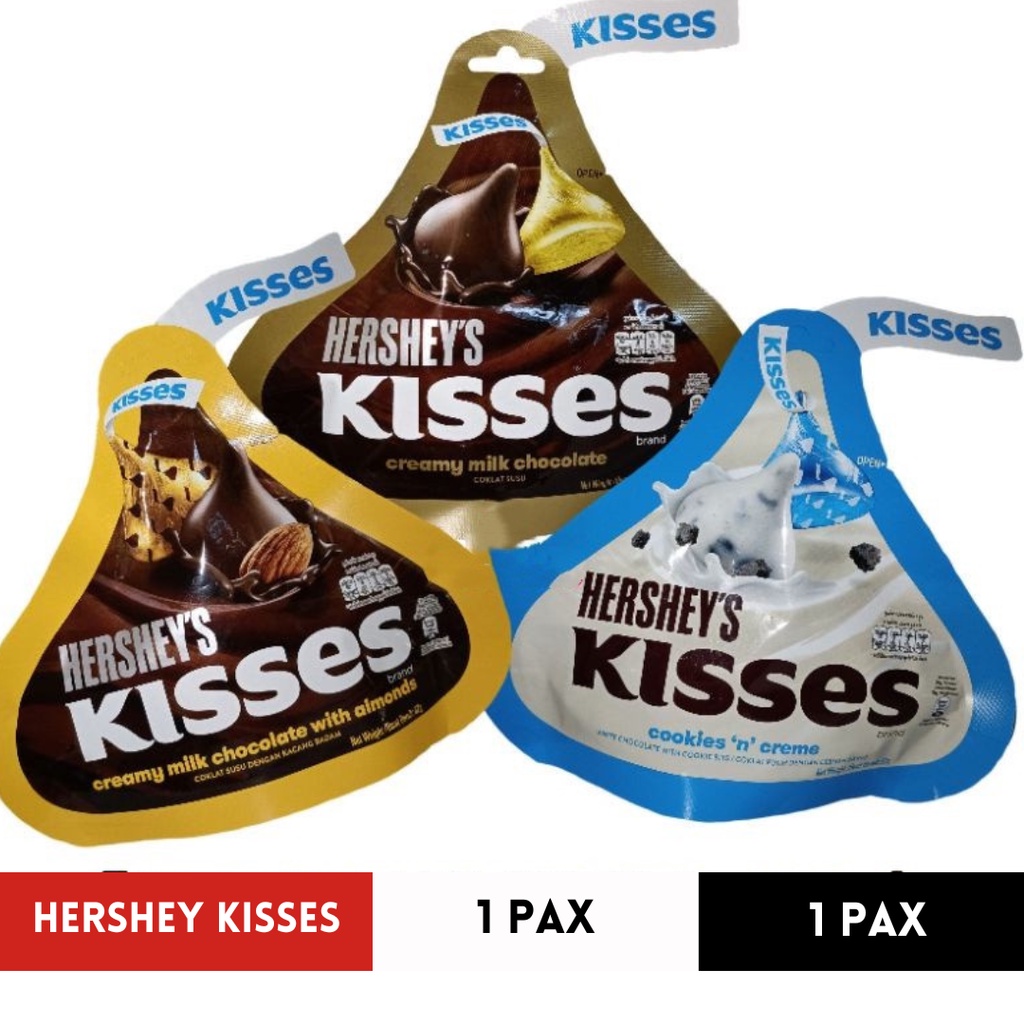 Chocolate HERSHEY'S Kisses Creamy MILK CHOCOLATE Pouch | Shopee Malaysia