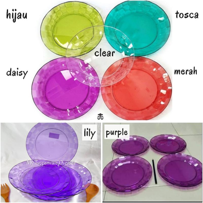Tupperware Prism Plate pinggan prisma set hidang serving crystalline