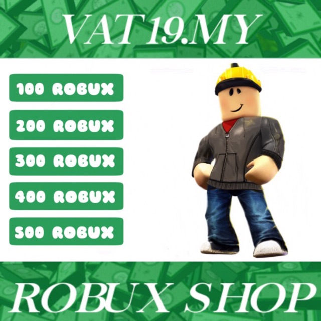 Cheapest 100 500 Roblox Robux Limited Time Shopee Malaysia - robux 500 300p