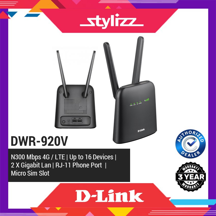 D-link Dwr-920v Gigabit Ethernet Lan 4g Lte Wireless Wifi N300 Modem 