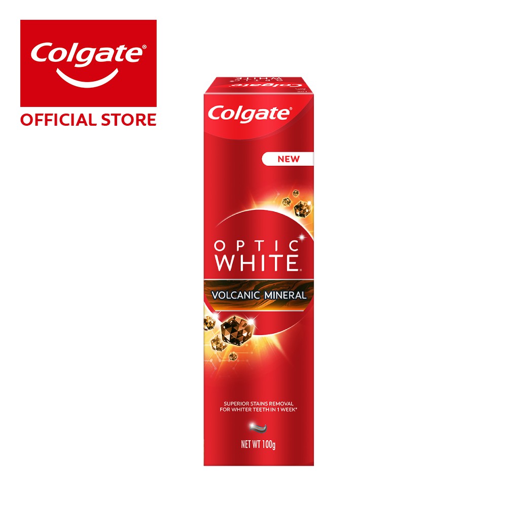 Colgate Optic White Volcanic Whitening Toothpaste 100g | Shopee Malaysia