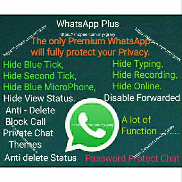 App Updated Whatsapp Plus V9 00 Full Version For All Android Shopee Malaysia