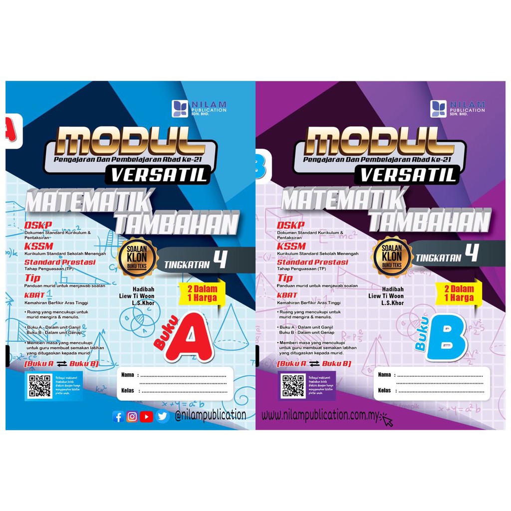 Buy Modul Versatil P&P Abad Ke21 Matematik Tambahan Tingkatan 4 (Buku