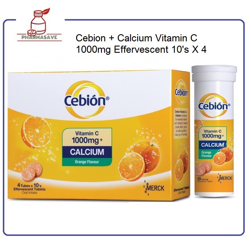 Cebion Vit C Calcium 1000mg Effervescent 10s Shopee Malaysia