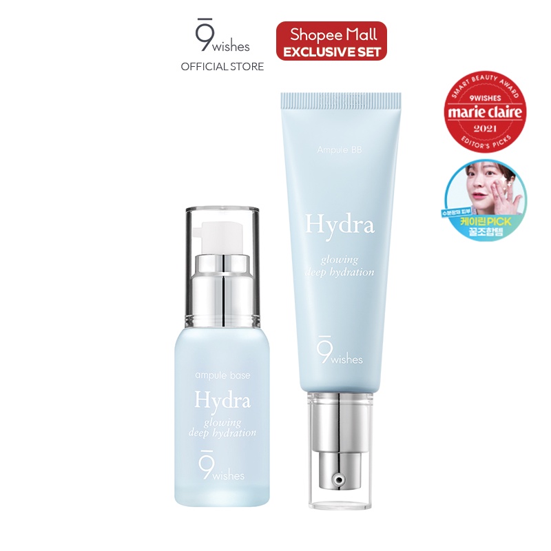 [9wishes] Hydra Ampoule & BB Make Up Set Hydra Ampoule Base + Hydra