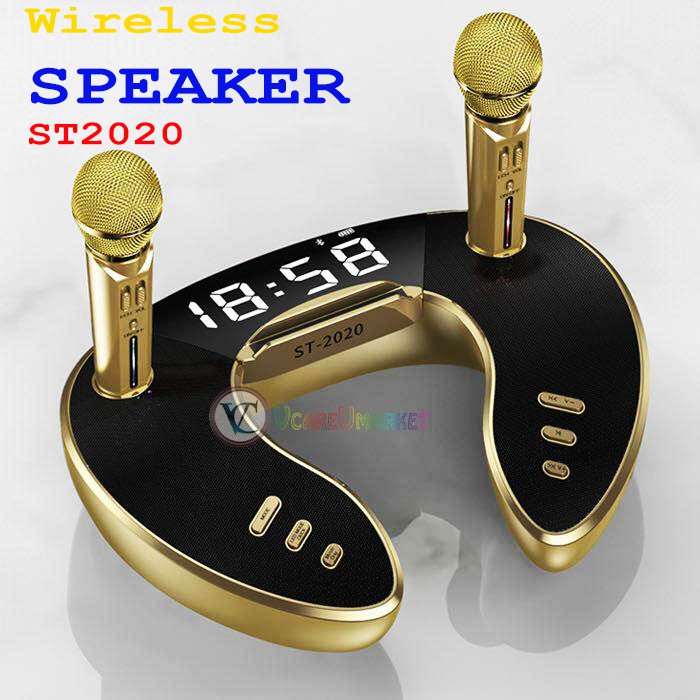 speaker with two microphones
