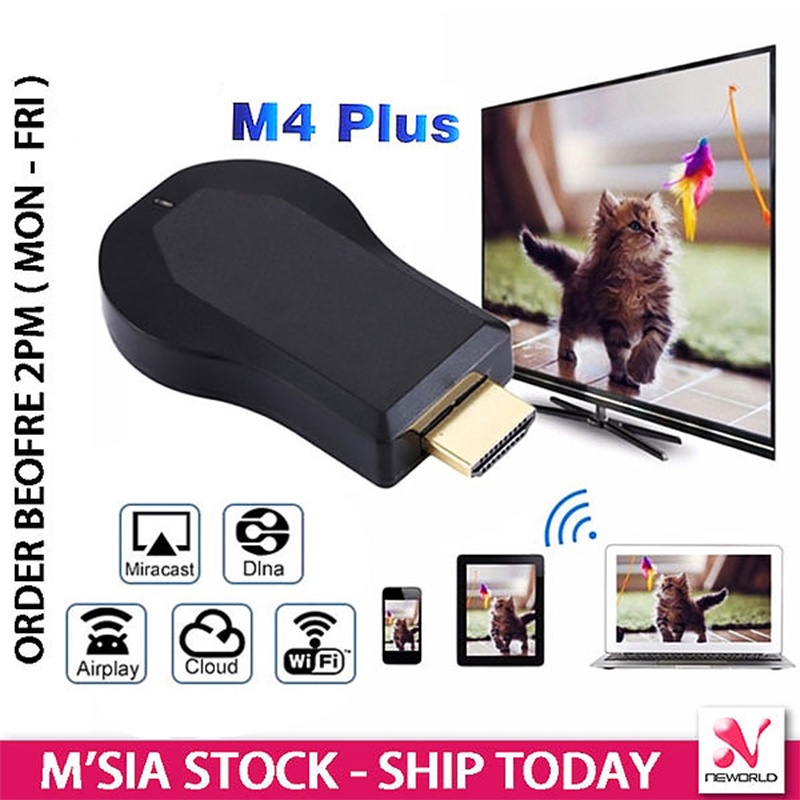 《 ??? ???????? 》 M4 Plus Mirror Screen Wireless Projector Display Dongle Pembesar Skrin TV 同屏神器 NWD