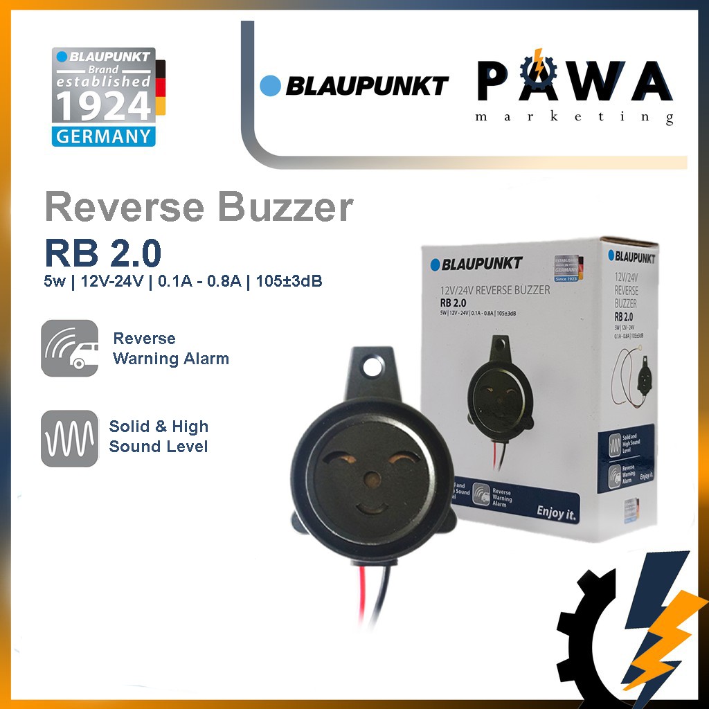 Blaupunkt RB 2.0 Waterproof Reverse Horn Safety Backup Alarm Warning Siren Buzzer Car Lorry Bus 12V 24V