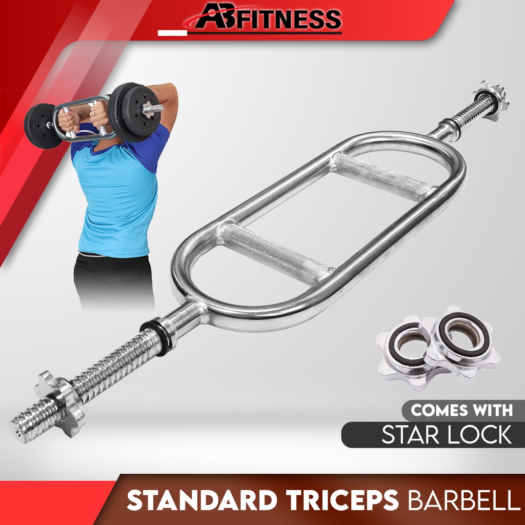 Tricep Barbell Standard Size Weight Lifting Barbell Shopee Malaysia