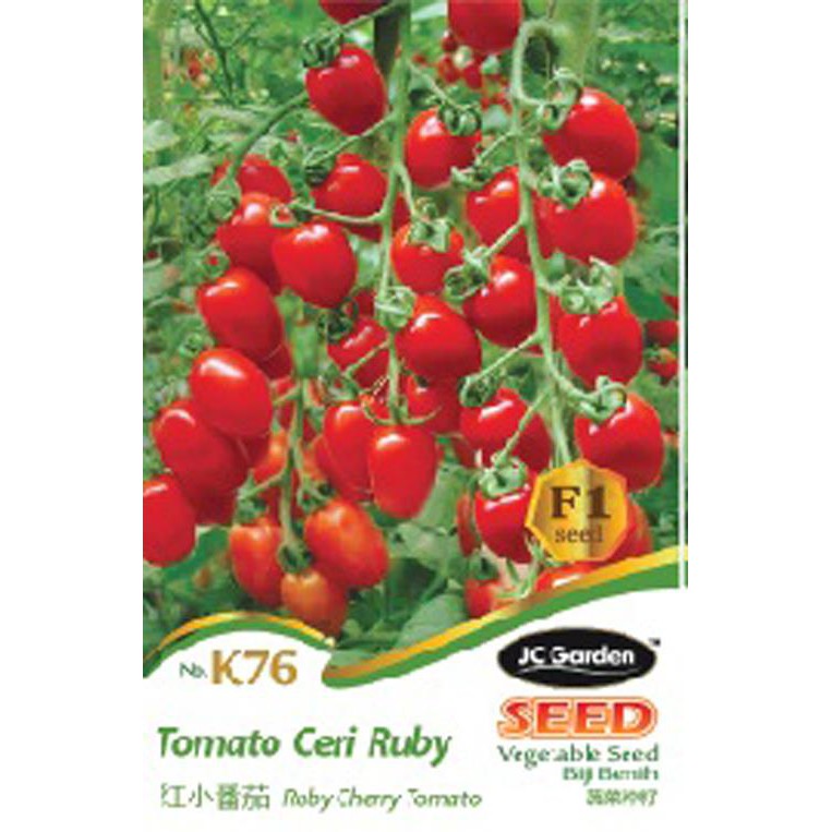 K76 RUBY CHERRY TOMATO JC GARDEN VEGETABLE SEED BIJI BENIH TOMATO CERI