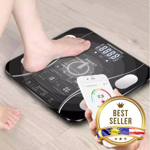 Ready Stock 80 in 1 Smart Body Fat Analyser Weighing Device Digital