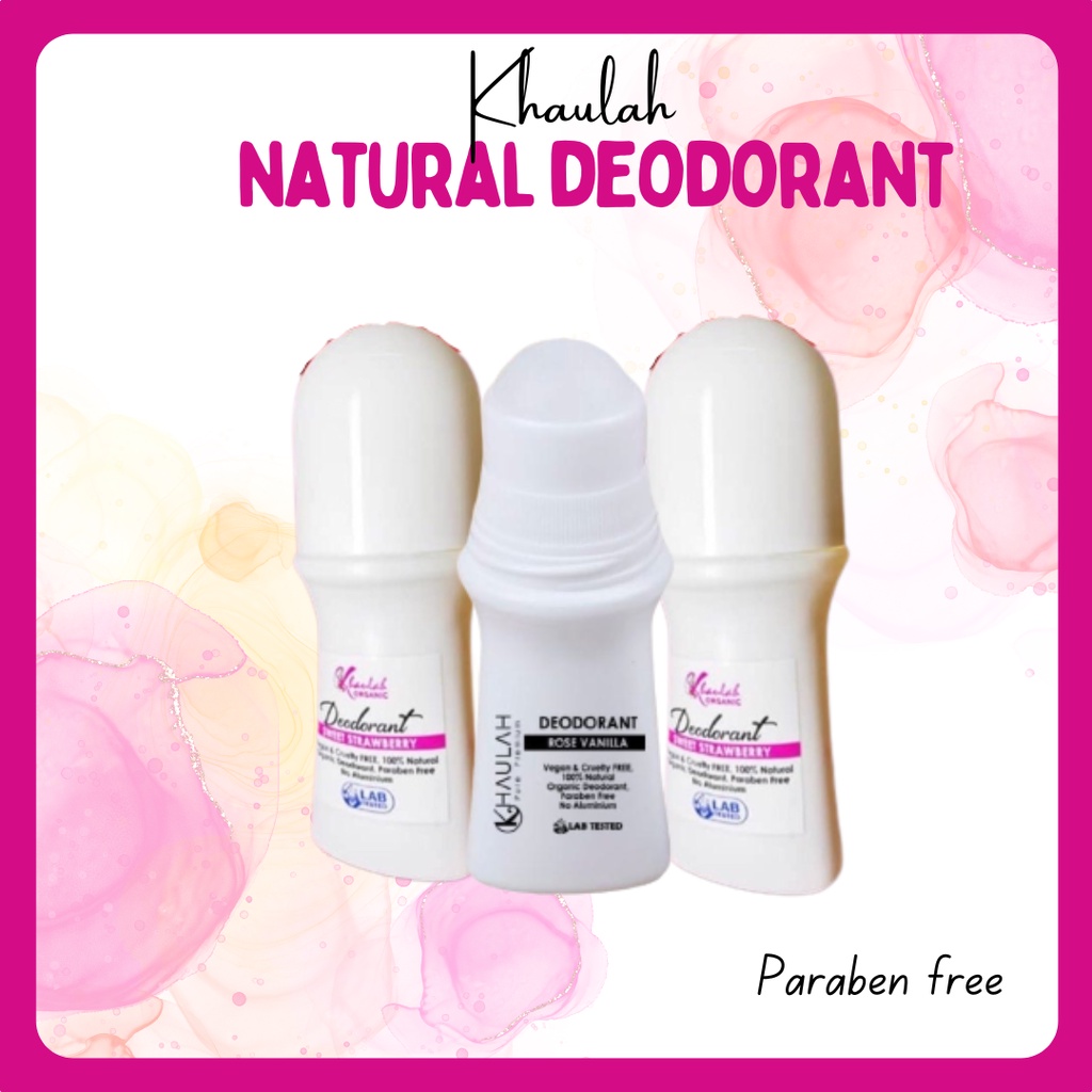 NATURAL DEODORANT KHAULAH BODY DEODORANT DEO ROLL ON PEWANGI