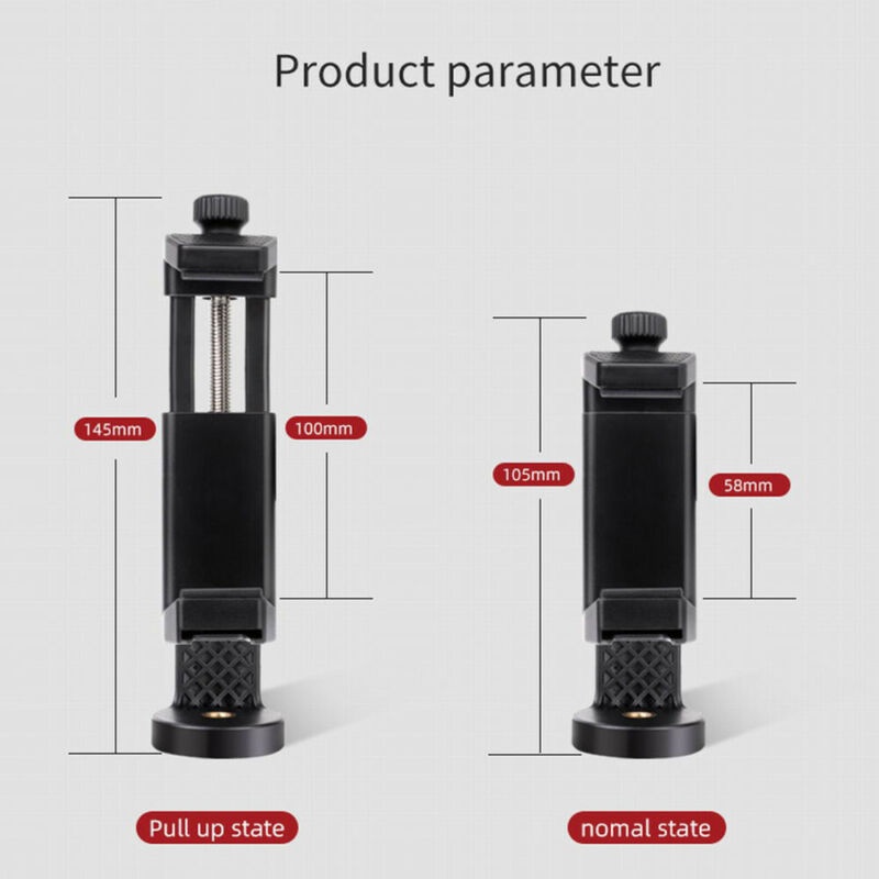 Coman Camera Tripod Phone Clip Holder Professional Mobile Phone Clip With 1/4 Screw Hole Adapter stand for Mobile Phone