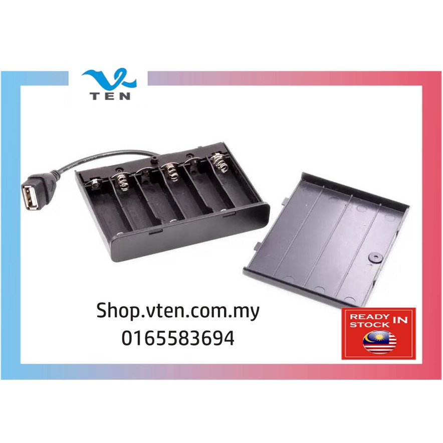 USB Battery Box For 5V LED Strip Lights USB Power Supply AA Battery