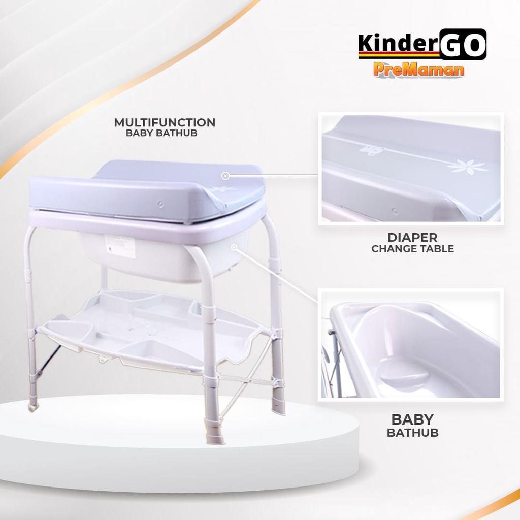 [KINDERGO] PREMAMAN / HUGOBABY 2 IN 1 BABY BATH TUB WITH CHANGING