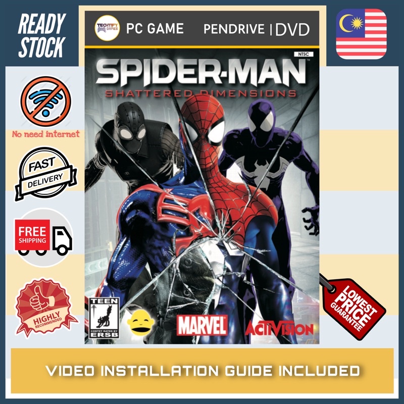 PC Game] Spiderman Shattered Dimensions - Offline [DVD | Pendrive] | Shopee  Malaysia