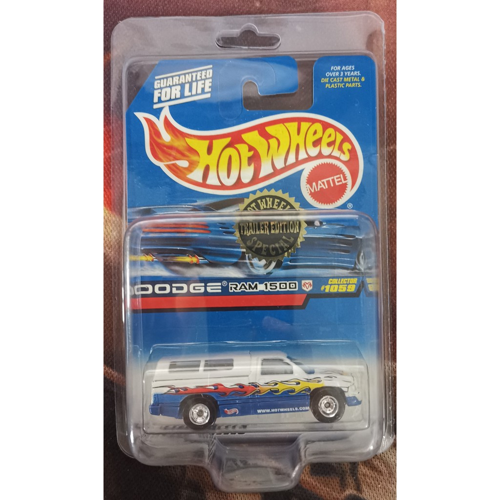 HOTWHEELS 1999 FIRST EDITION DODGE RAM 1500 TRAILER SPECIAL EDITION RUBBER TYRE + FREE PROTECTOR (10.5)