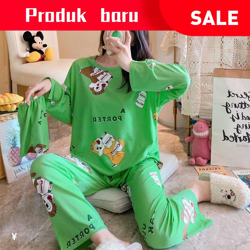 Ready Stock Baju T Shirt Perempuan Lengan Panjang Viral Murah Lengan Panjang Musim Bunga Dan Musim Luruh Versi Korea Baju Tidur Wanita Lengan Panjang Kartun Comel Kasual Musim Panas Longgar Nipis Bahagian
