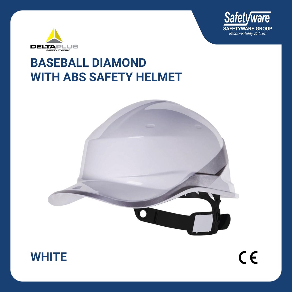 DELTA PLUS Baseball Diamond V ABS Safety Helmet I Baseball Cap Design I Head Protection