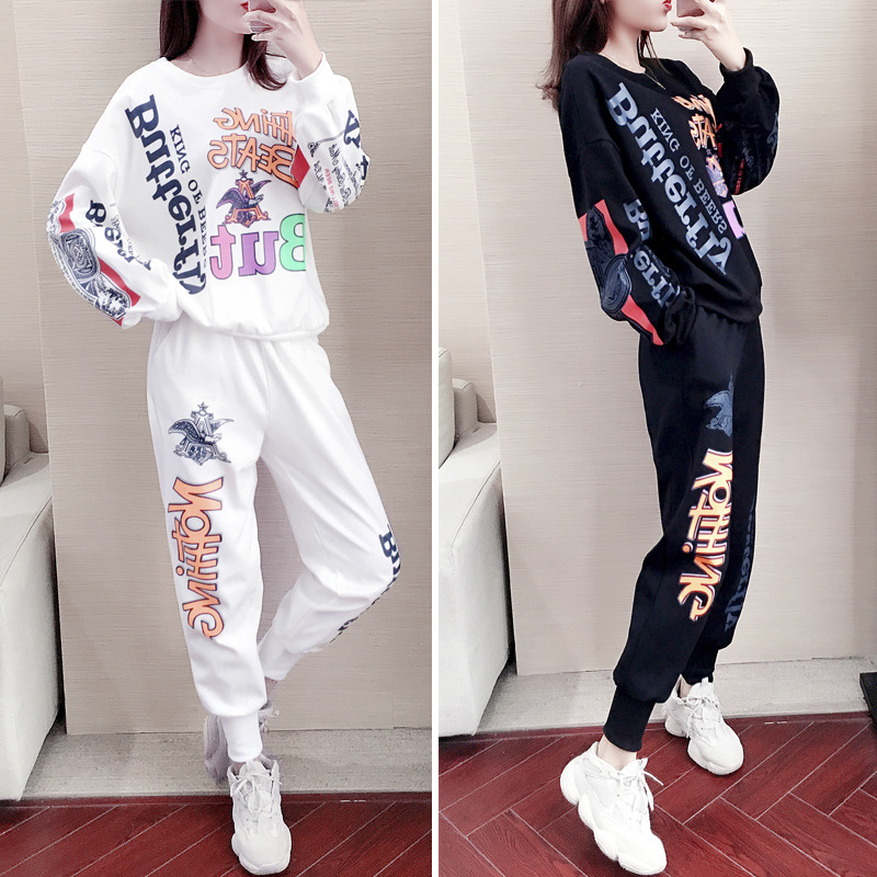 Ready Stock】Korean Fashion 2 PCS Women's Set Wear Lady Tracksuit Top and  Bottom Casual Set Sport Hip hop Suit | Shopee Malaysia