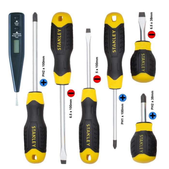 STANLEY STMT66679 Cushion Grip 2 Screwdriver Set 6pcs Free : Digital ...