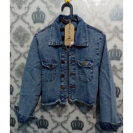 jaket denim crop
