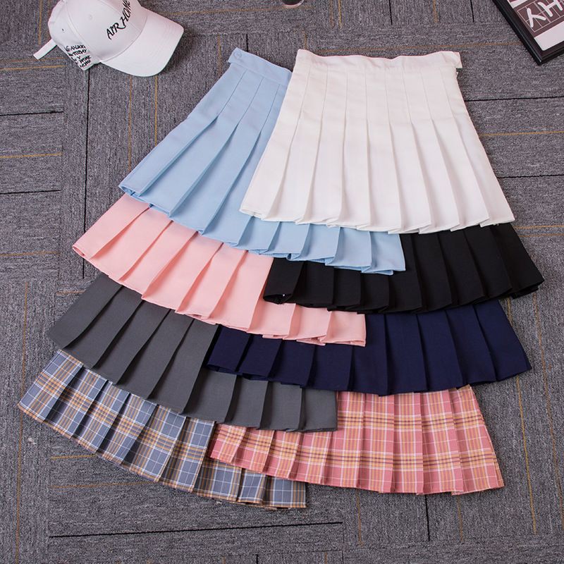 Women Dress Pleated skirt High Waist 百褶裙女可爱韩版少女版A字裙【READY STOCK In Selangor】