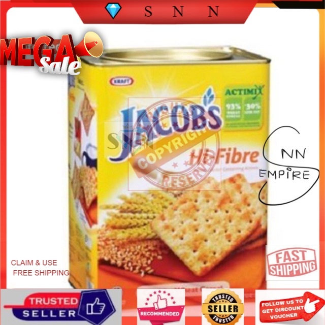 Snn Biskut Jacobs Tin Jacobs Biscuits Tin Jacob Hi Fibre Jacob Original Tin Shopee Malaysia