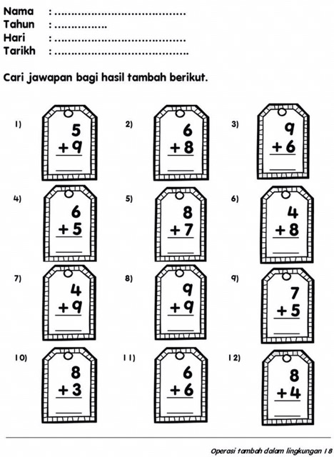 Soalan Operasi Tambah Dalam Lingkungan 10 Sufferploaty