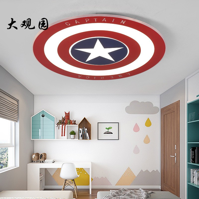 Captain America Ceiling Lamp Led American Creative Children S Room Bedroom Lamp